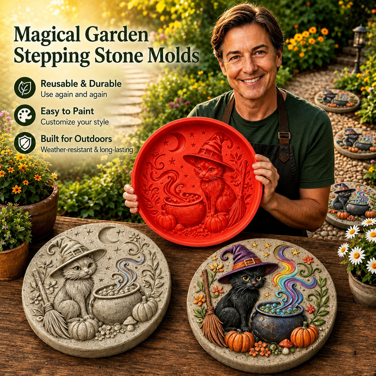 🌻Turn Concrete Into Beautiful Garden Decor