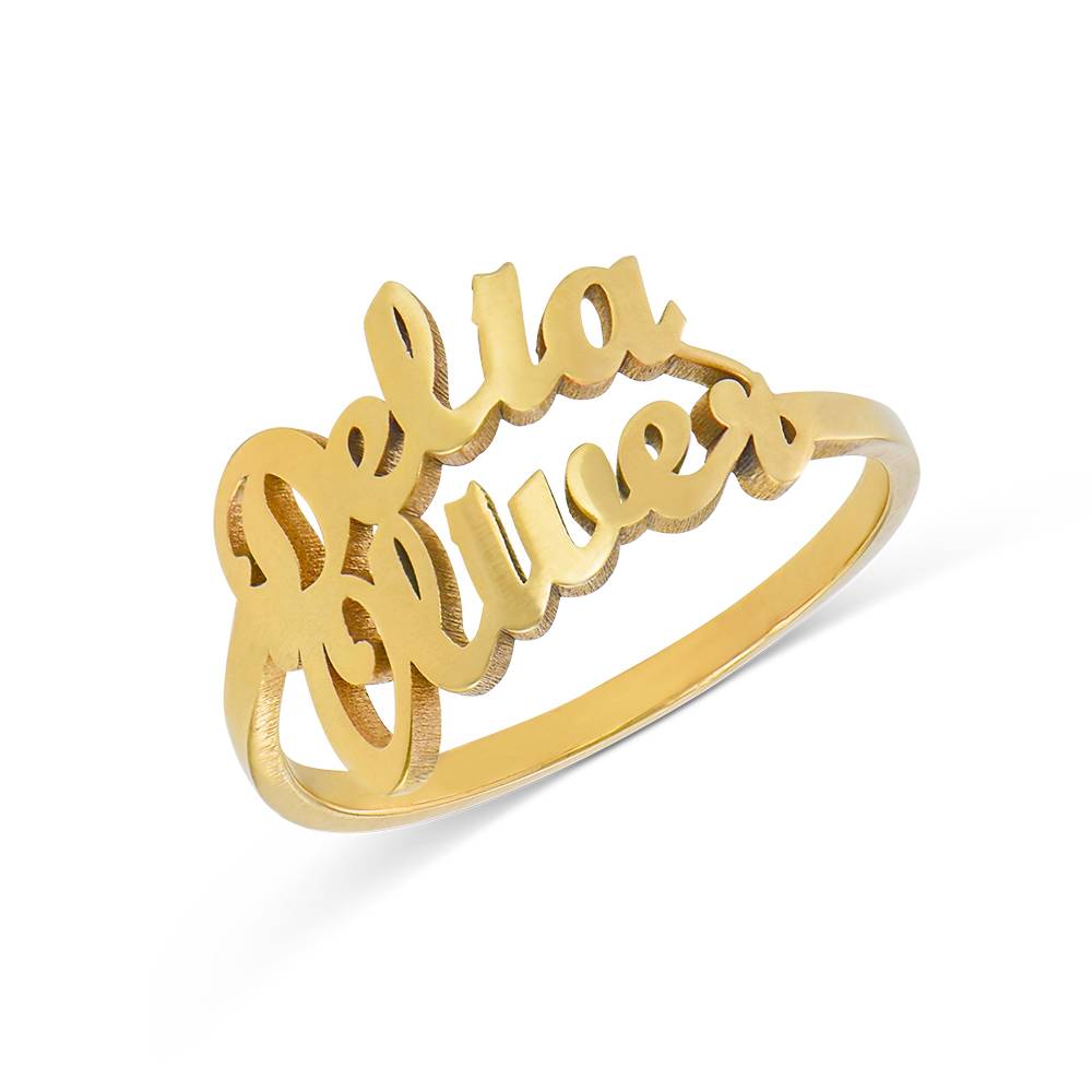 Genesis Script Double Name Ring