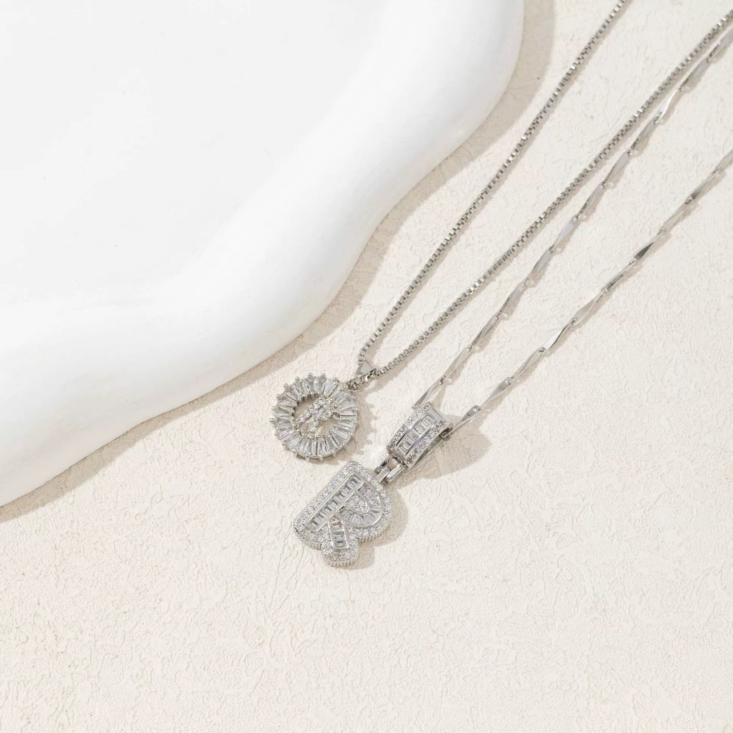 BUY 1 GET 1 FREE(2 Pack)--Diamond Letter Initial Necklaces--50% OFF until 23:59!