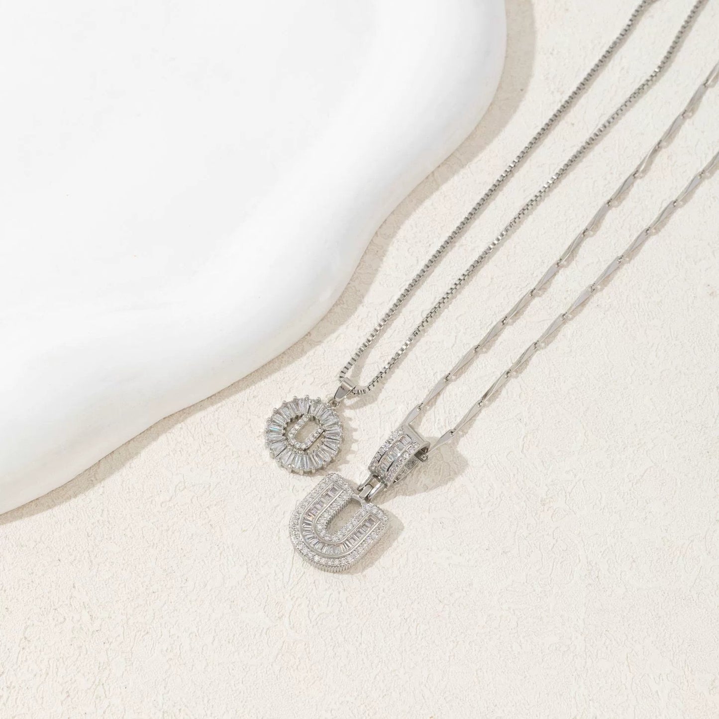 BUY 1 GET 1 FREE(2 Pack)--Diamond Letter Initial Necklaces--50% OFF until 23:59!