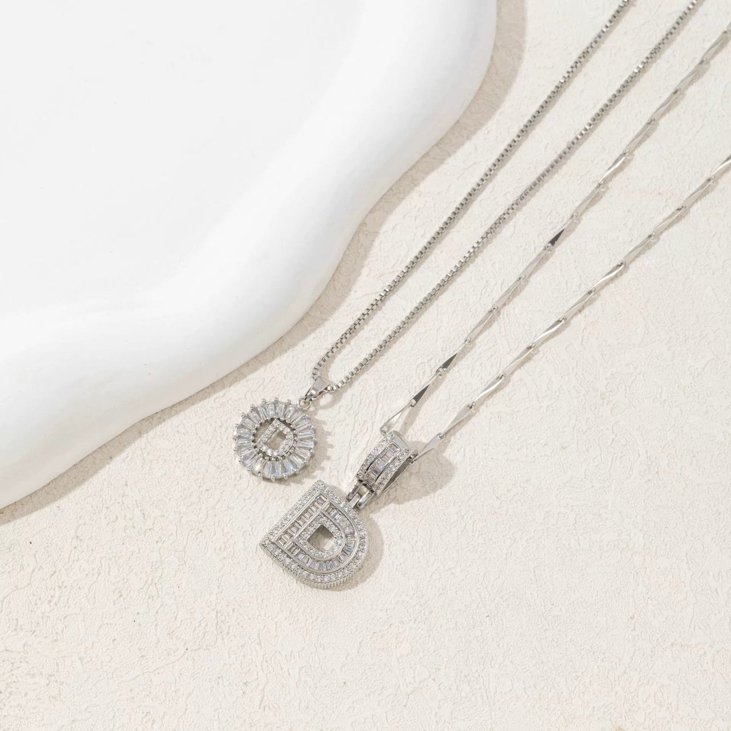 BUY 1 GET 1 FREE(2 Pack)--Diamond Letter Initial Necklaces--50% OFF until 23:59!