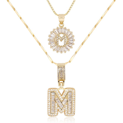 BUY 1 GET 1 FREE(2 Pack)--Diamond Letter Initial Necklaces--50% OFF until 23:59!