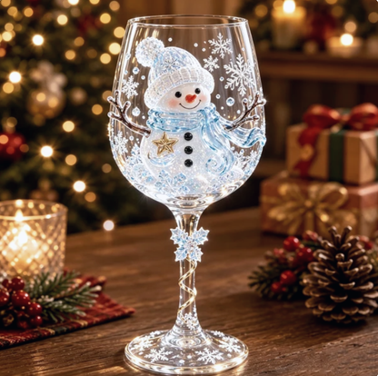 🔥🎁Christmas 3D Wine Glass Collection Gift Box Set✨