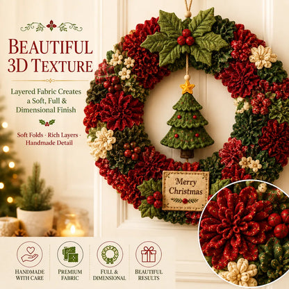 Christmas Fabric Wreath DIY Kit