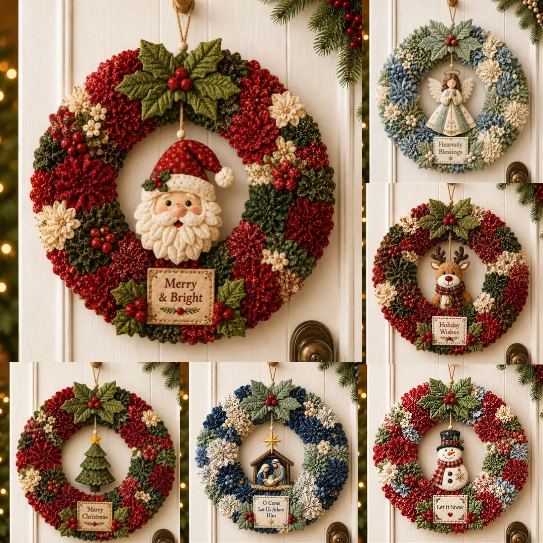 Christmas Fabric Wreath DIY Kit