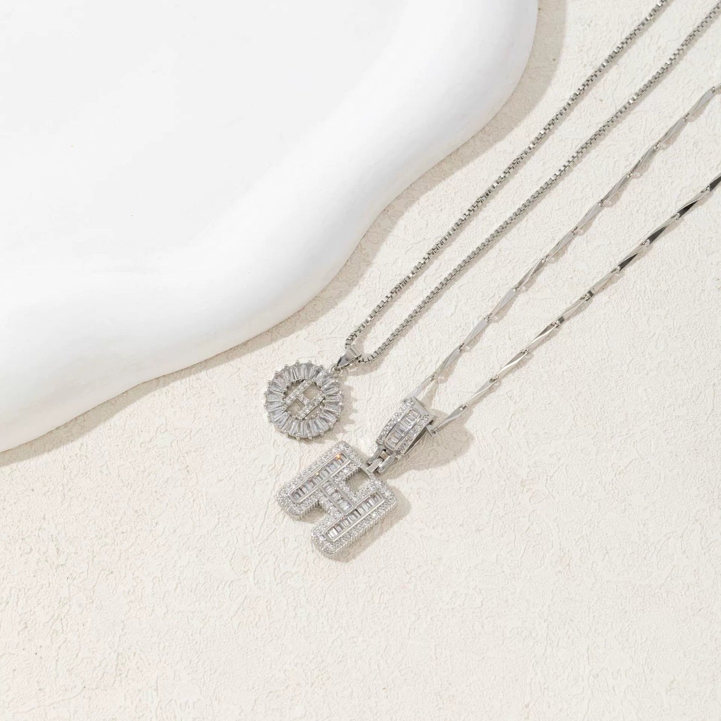 BUY 1 GET 1 FREE(2 Pack)--Diamond Letter Initial Necklaces--50% OFF until 23:59!