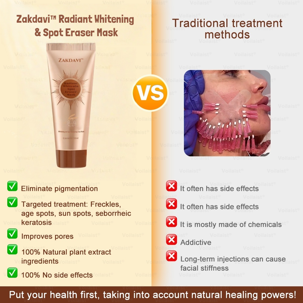 Zakdavi™ Radiant Whitening &amp; Spot Eraser Mask is 100% natural and USDA Organic certified, crafted with organic, biodynamic, and ethically sourced ingredients.