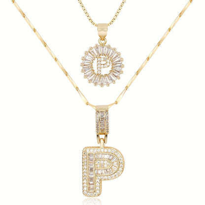 BUY 1 GET 1 FREE(2 Pack)--Diamond Letter Initial Necklaces--50% OFF until 23:59!