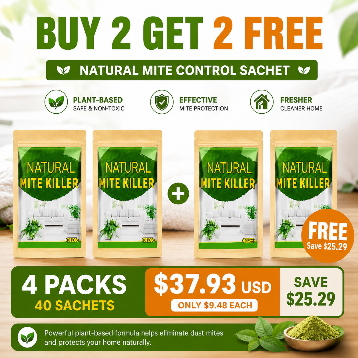 🔥Buy 2 Get 2 Free 🔥·4 Bags · 40 Sachets