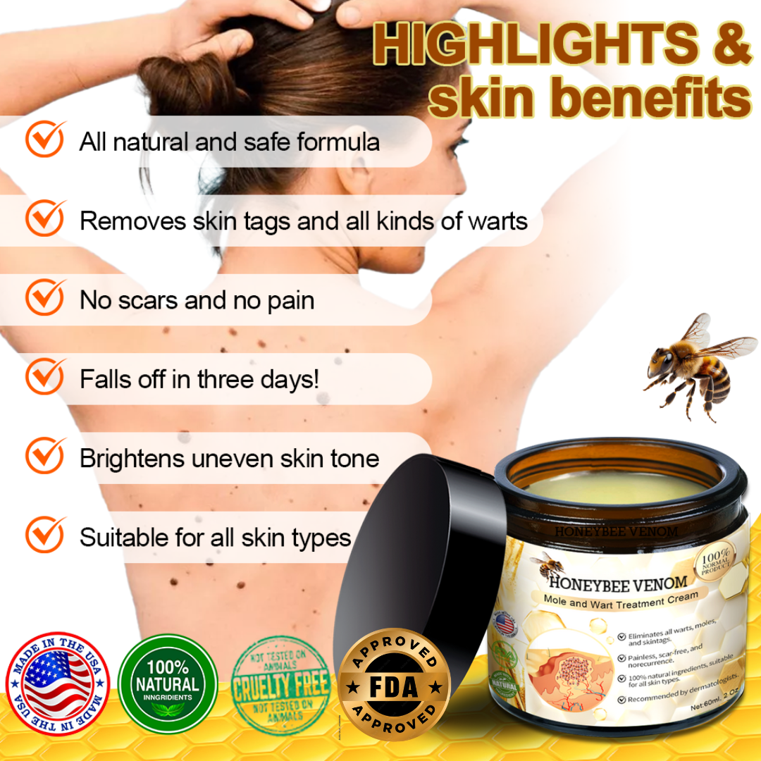 🎄 Holiday Sale Extravaganza: Enjoy 50% Off!  ✨Honeybee Venom Mole and Wart Cream