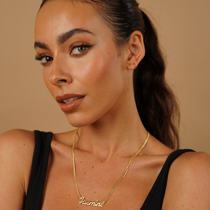 Ashley Custom Name Necklace Cuban Chain