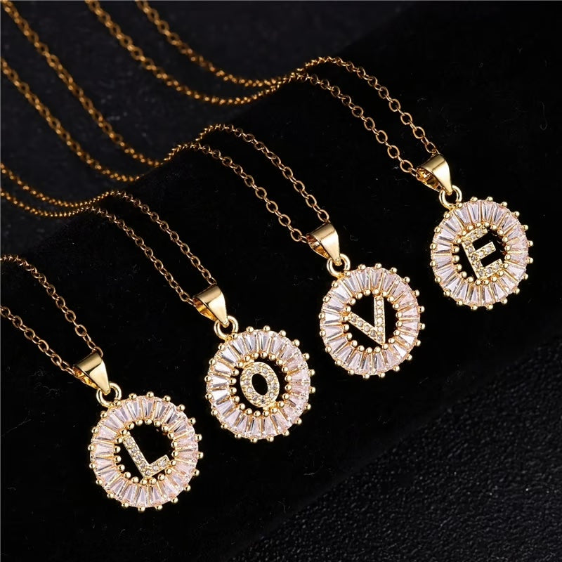 BUY 1 GET 1 FREE(2 Pack)--Diamond Letter Initial Necklaces--50% OFF until 23:59!