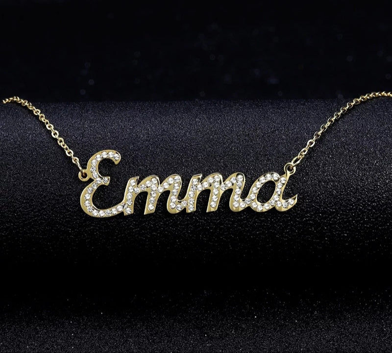 Elena Crystal Personalised Name Necklace