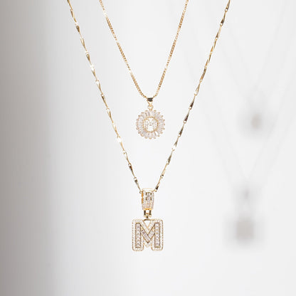 BUY 1 GET 1 FREE(2 Pack)--Diamond Letter Initial Necklaces--50% OFF until 23:59!