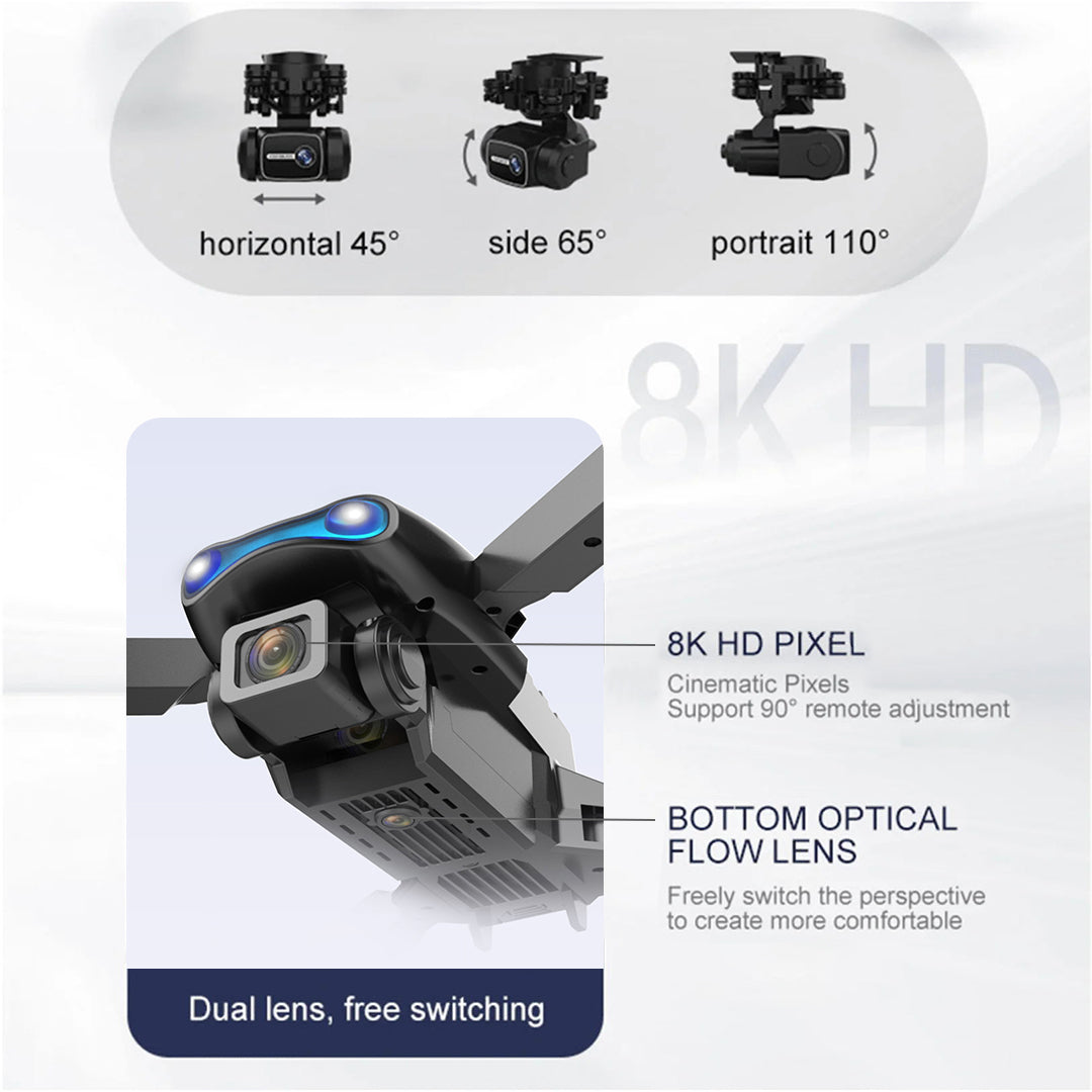 🟢2025 New Professional Drone | 8K Camera | 5G | 3-Axis Gimbal | 360° Obstacle Avoidance Technology