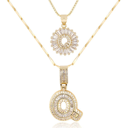 BUY 1 GET 1 FREE(2 Pack)--Diamond Letter Initial Necklaces--50% OFF until 23:59!