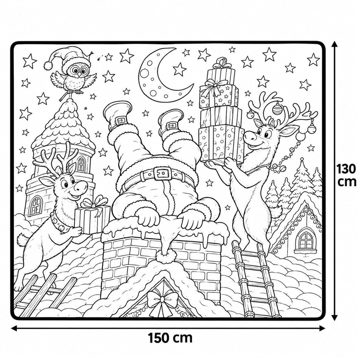 Christmas Color-Your-Own Blanket – DIY Doodle Blanket with 24 Markers
