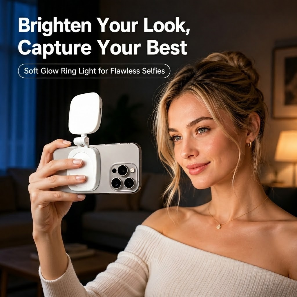 📸Magnetic Fill Light for Flawless Selfies & Videos✨