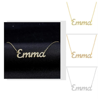Elena Crystal Personalised Name Necklace