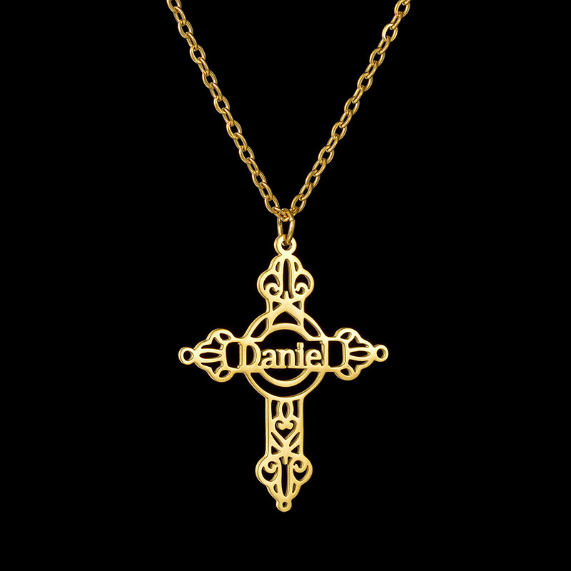 Christine Hollow Cross Pendant