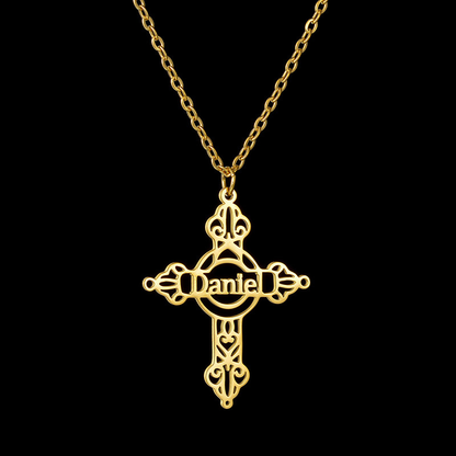 Christine Hollow Cross Pendant