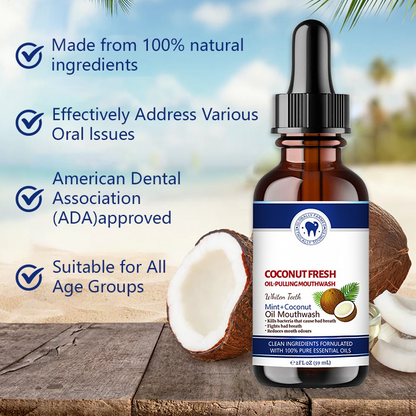⚡🔥Limited Time Only: Get 50% Off Now! 🎁 Coconut Fresh Oil-Pulling Mouthwash