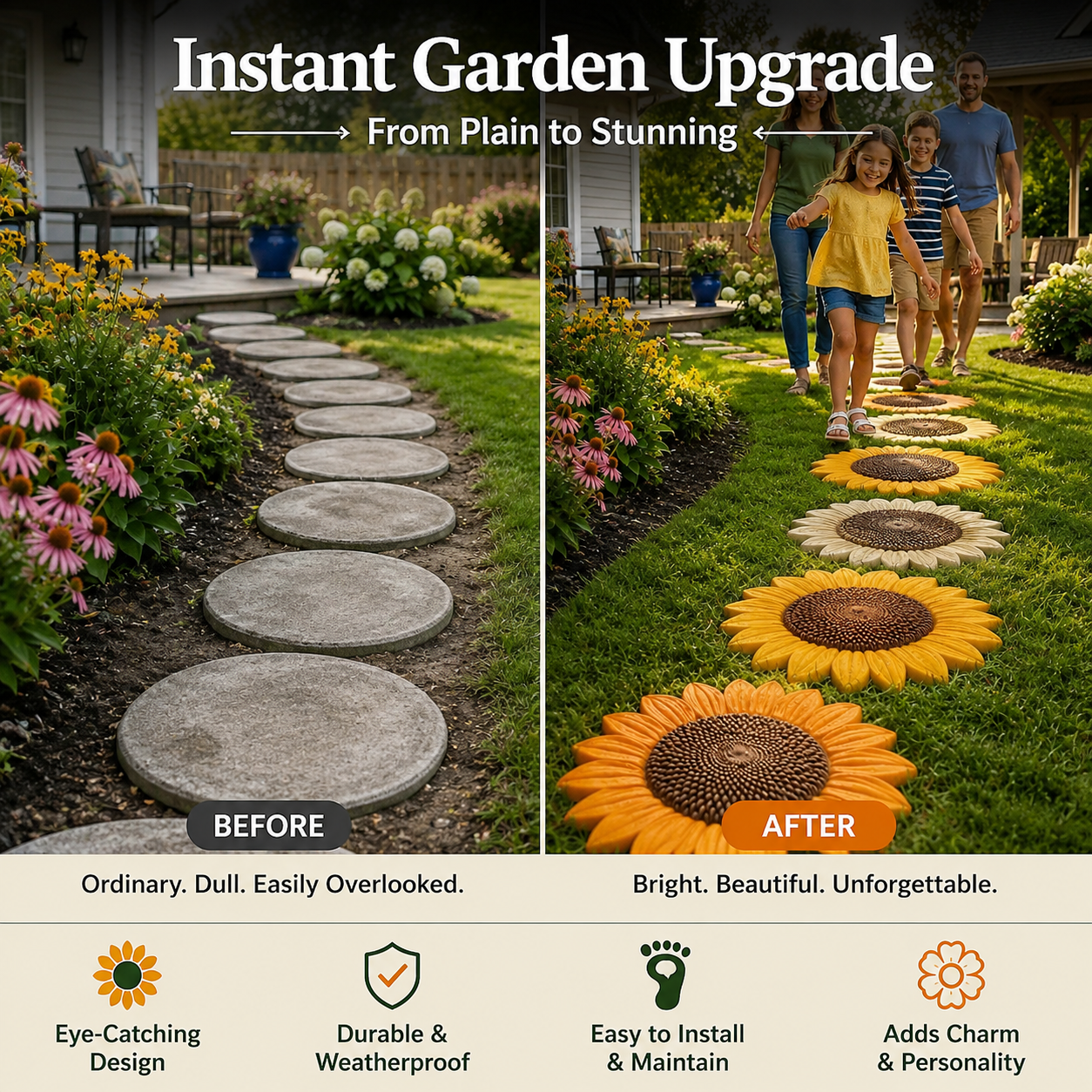 🌻Turn Concrete Into Beautiful Garden Decor