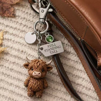 🐮A Little Highland Cow For You Keychain: Your Daily Reminder of Quiet Strength