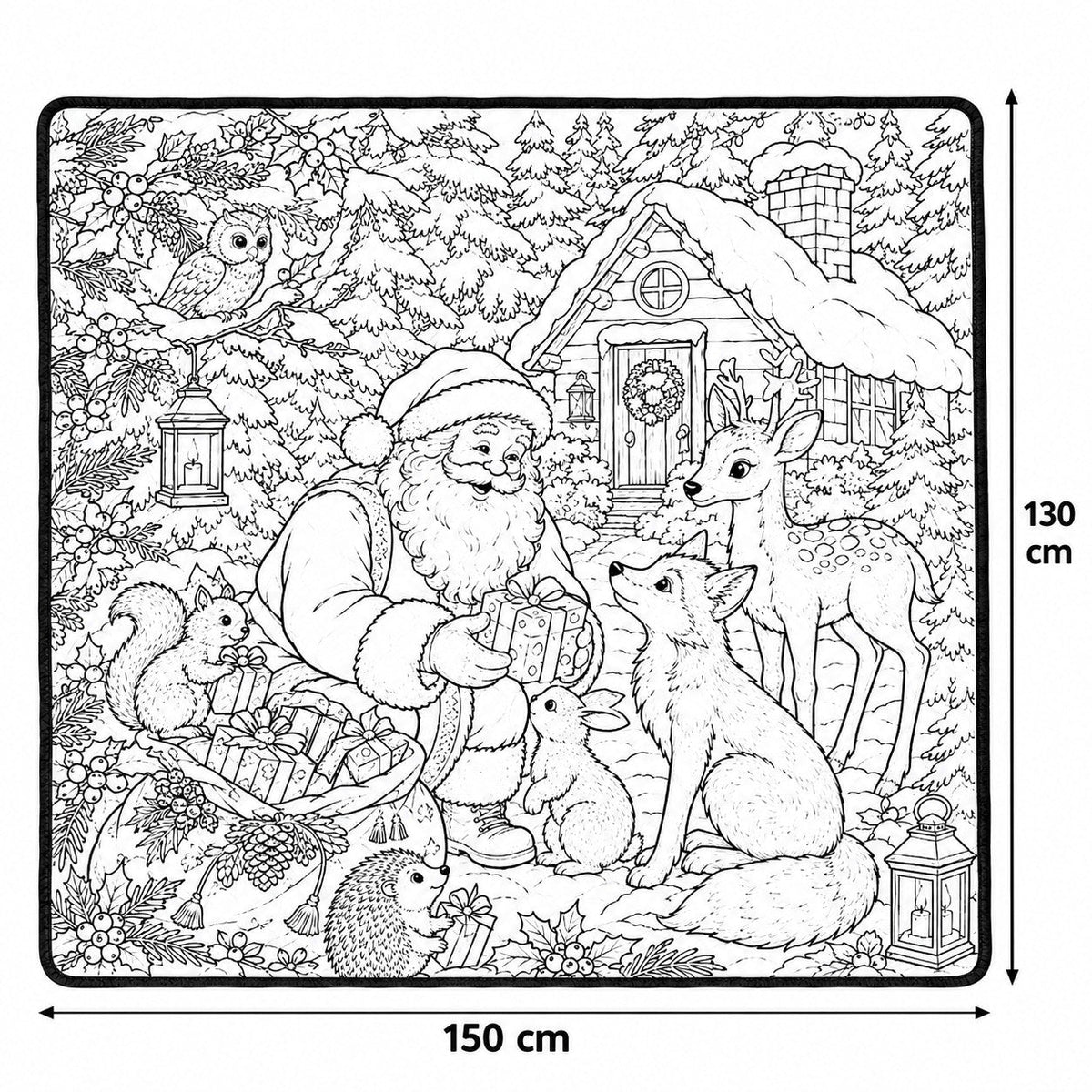 Christmas Color-Your-Own Blanket – DIY Doodle Blanket with 24 Markers