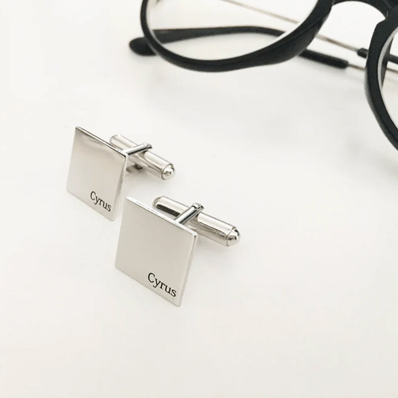 Kya Square Sterling Silver Cufflinks [One Pair]