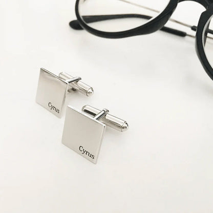 Kya Square Sterling Silver Cufflinks [One Pair]