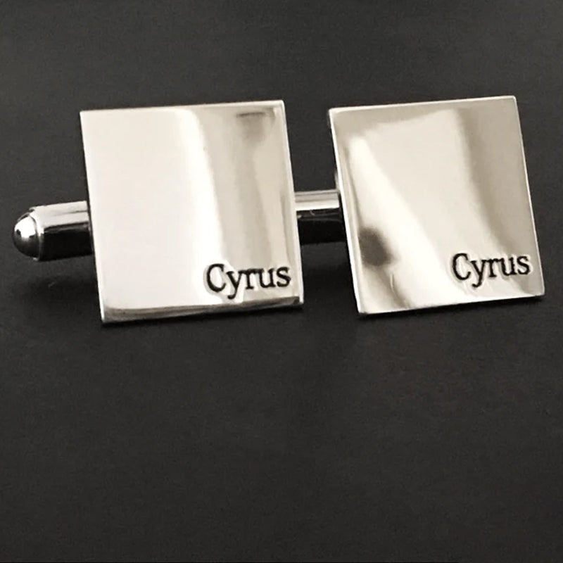 Kya Square Sterling Silver Cufflinks [One Pair]
