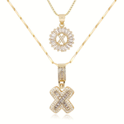 BUY 1 GET 1 FREE(2 Pack)--Diamond Letter Initial Necklaces--50% OFF until 23:59!