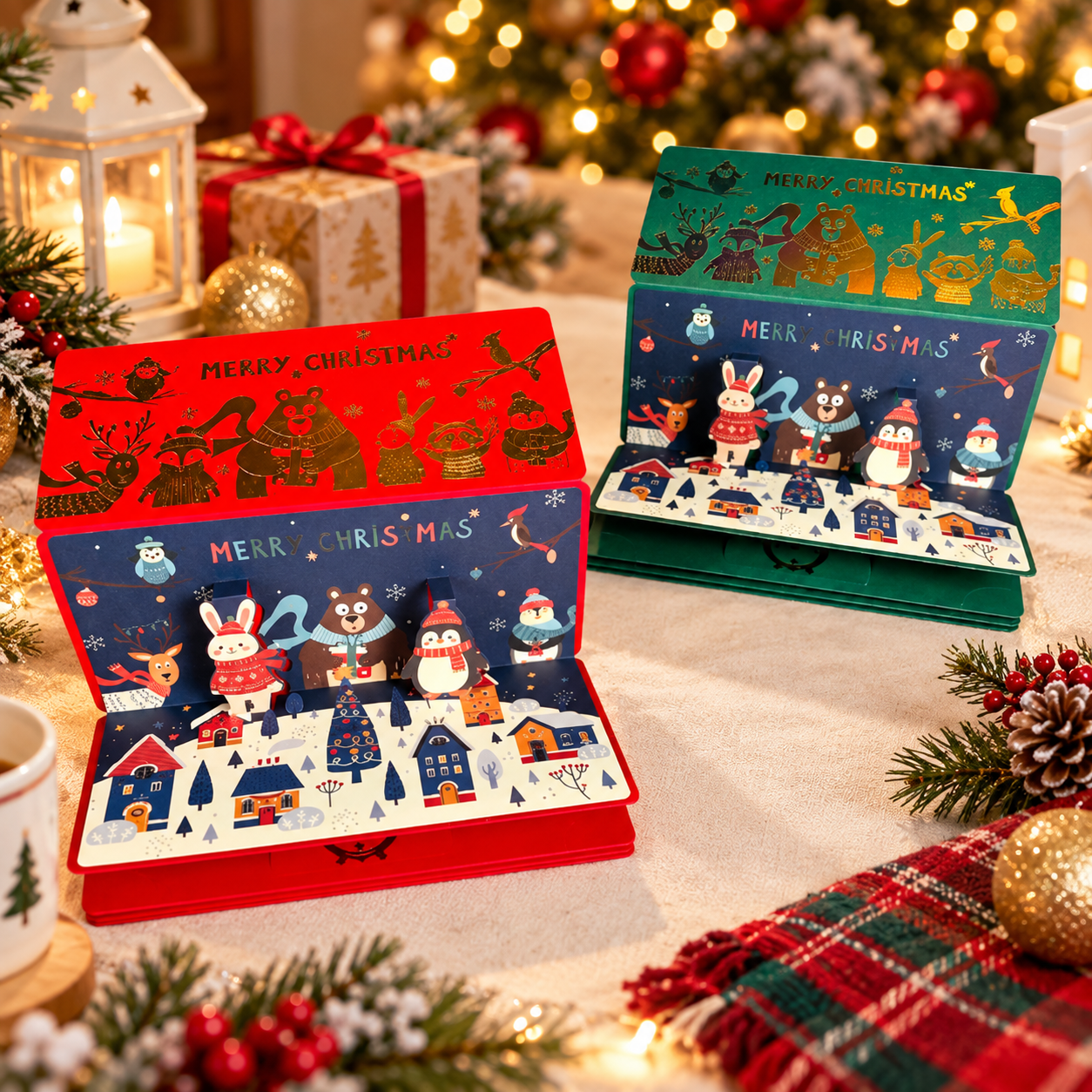 3D Festive Friends（red+green）