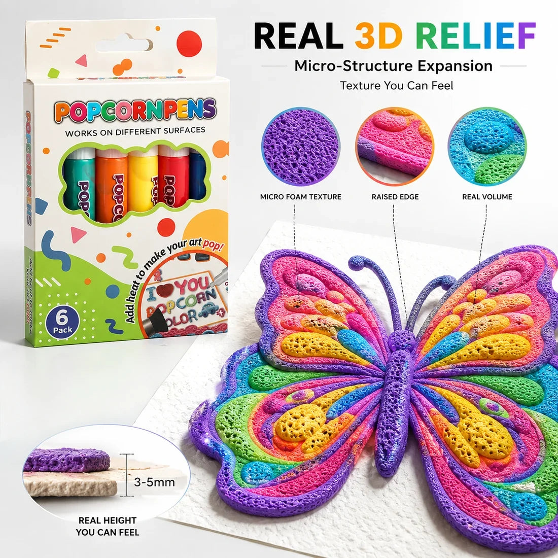 Save 60% by ordering today🔥3D Relief Art Pen – Turn Flat Drawings Into Touchable 3D Art🪄
