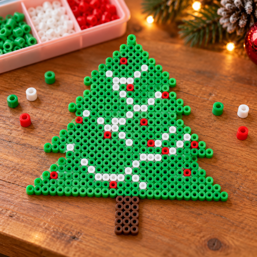 Christmas tree fuse bead design idea