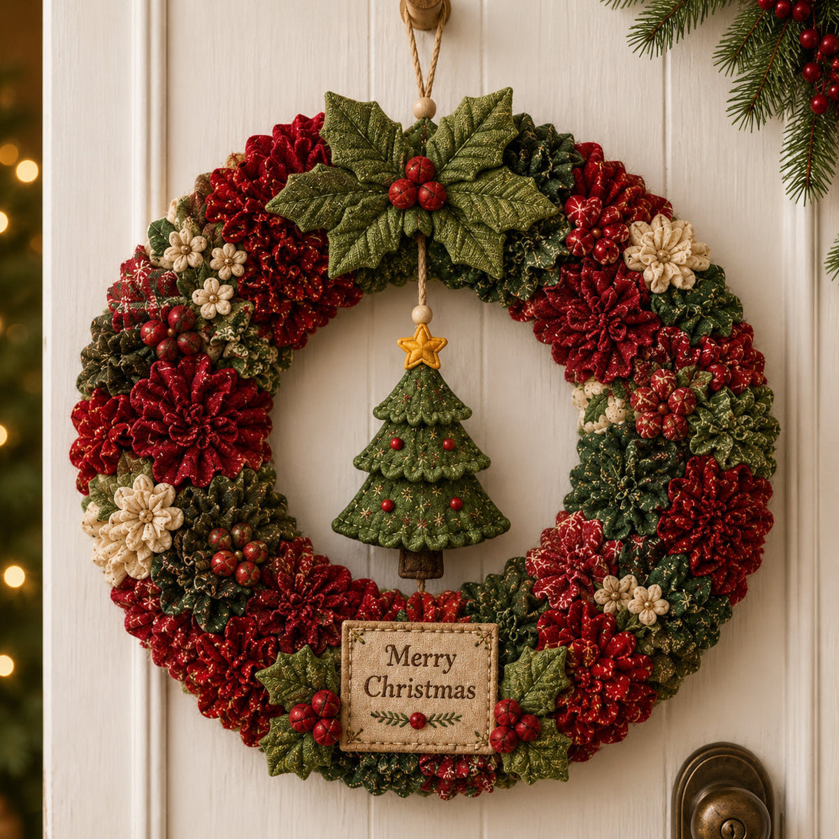 Christmas Fabric Wreath DIY Kit