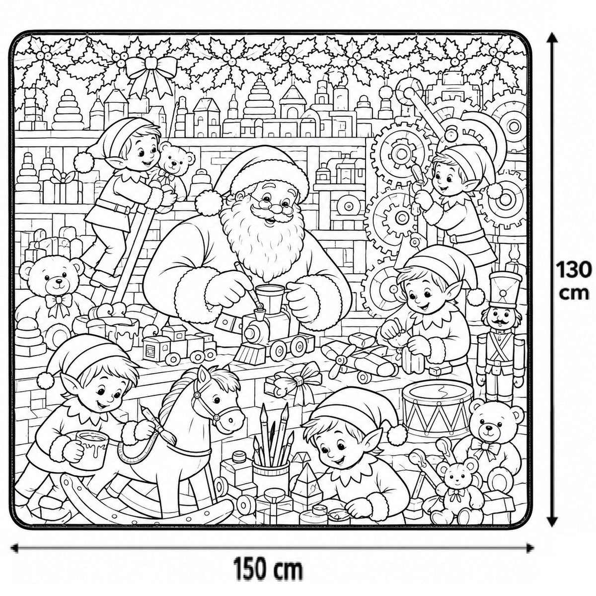 Christmas Color-Your-Own Blanket – DIY Doodle Blanket with 24 Markers