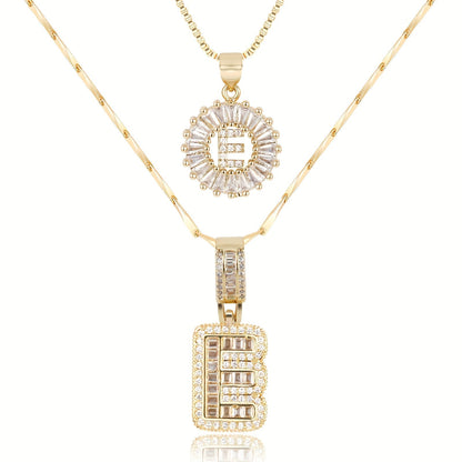 BUY 1 GET 1 FREE(2 Pack)--Diamond Letter Initial Necklaces--50% OFF until 23:59!