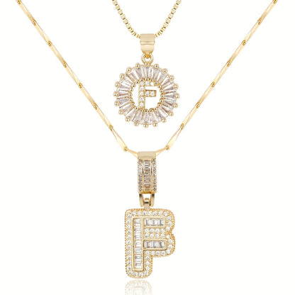 BUY 1 GET 1 FREE(2 Pack)--Diamond Letter Initial Necklaces--50% OFF until 23:59!
