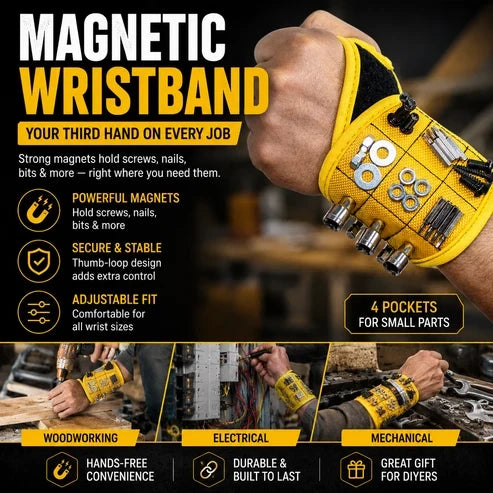🧲Magnetic Tool Wristband | Hands-Free Hardware Holder