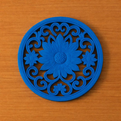 Vintage Floral Silicone Trivet & Coaster Set