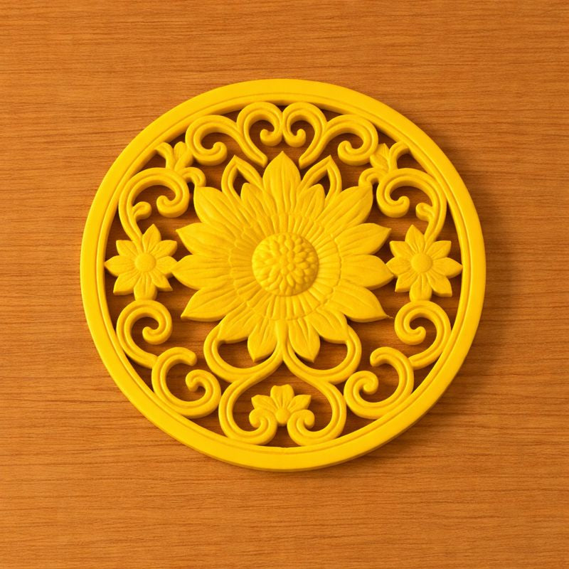Vintage Floral Silicone Trivet & Coaster Set
