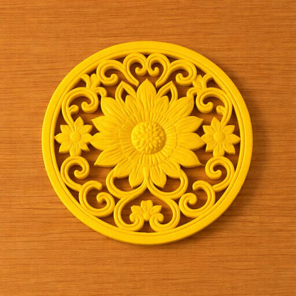 Vintage Floral Silicone Trivet & Coaster Set