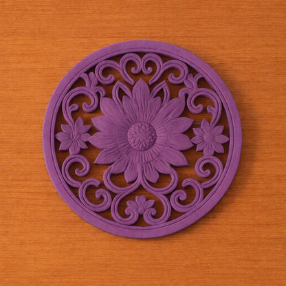 Vintage Floral Silicone Trivet & Coaster Set