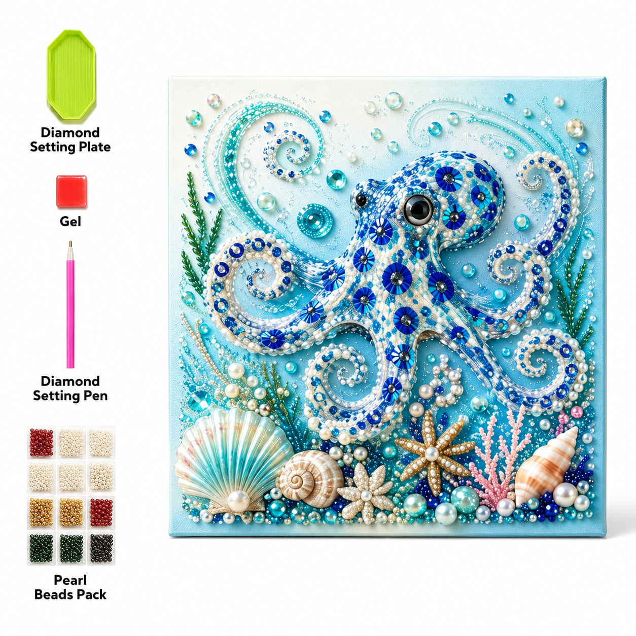 🌊 Bring the Ocean to Life With Every Sparkling Pearl - Ocean Pearl Mosaic Art Kit