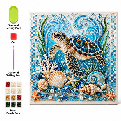 🌊 Bring the Ocean to Life With Every Sparkling Pearl - Ocean Pearl Mosaic Art Kit