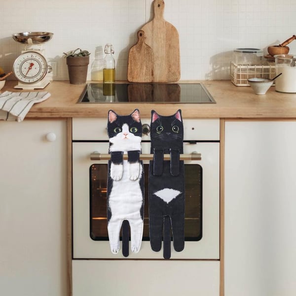 😺Funny Cat Hand Towels