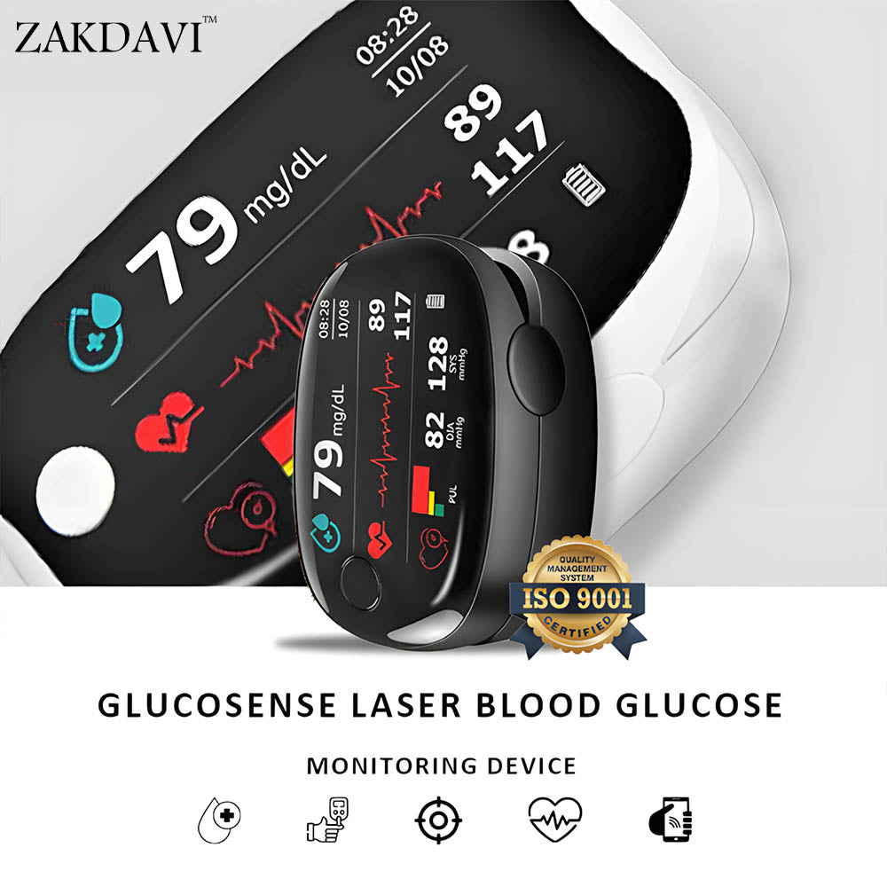 [Official Store] Zakdavi™ GlucoSense Laser Blood Glucose Monitoring Device