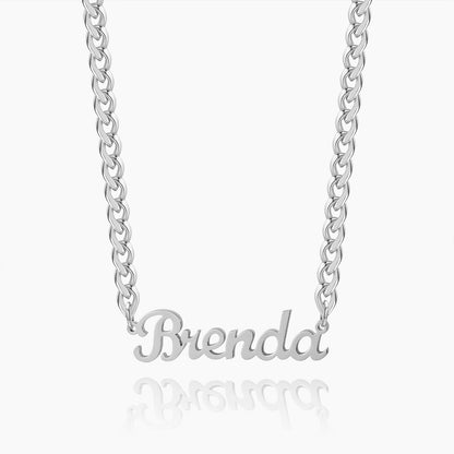 Ashley Custom Name Necklace Cuban Chain